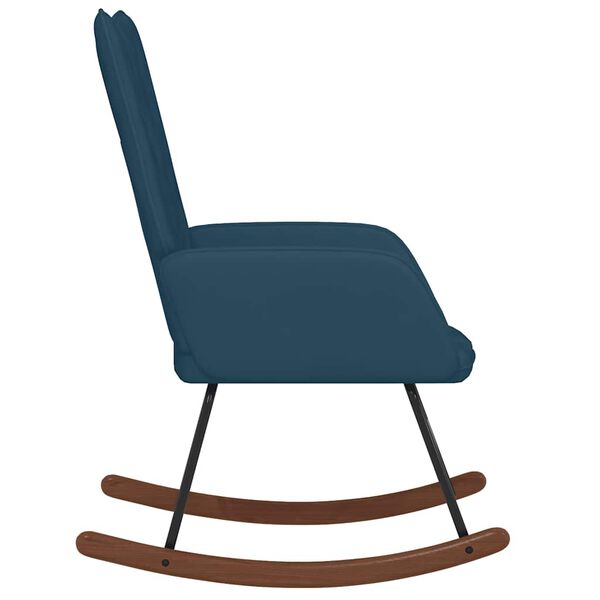 VidaXL Supama kėdė, mėlynos spalvos, aksomas