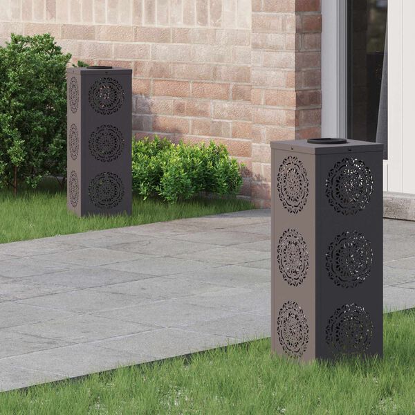 vidaXL Saulės LED &scaron;aligatvio &scaron;viesa 2 pcs Juoda