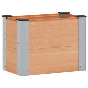 vidaXL Paauk&scaron;tinta sodo lova Ruda 50 x 30 x 36 cm aliuminis