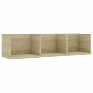 vidaXL Sieninė CD lentyna, ąžuolo, 75x18x18cm, apdirbta mediena