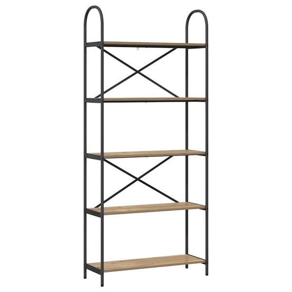 vidaXL Knygų lentyna Amatininkų ąžuolas 80 x 30 x 183 cm