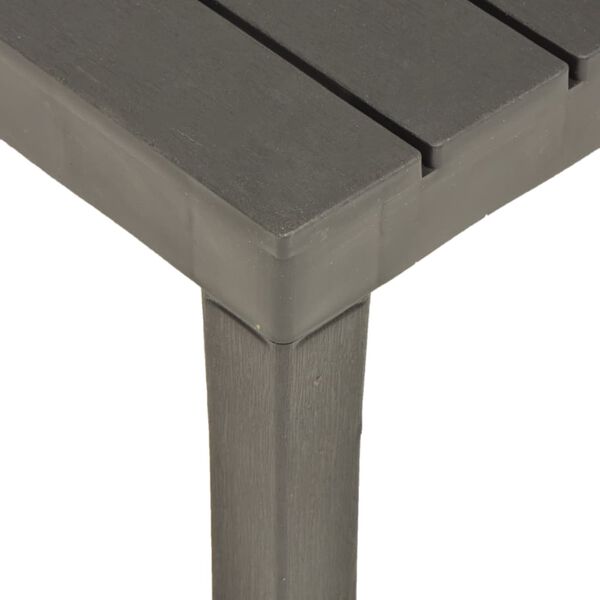 vidaXL Sodo staliukas, antracito spalvos, 78x78x31cm, plastikas