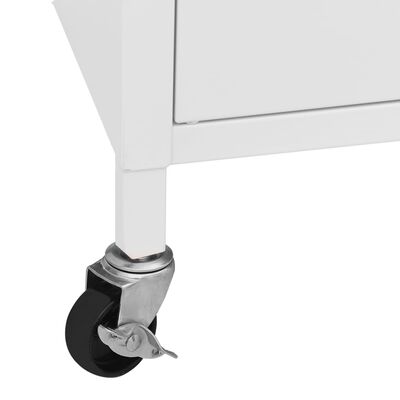 vidaXL Sandėliavimo spintelė, baltos spalvos, 60x35x56cm, plienas