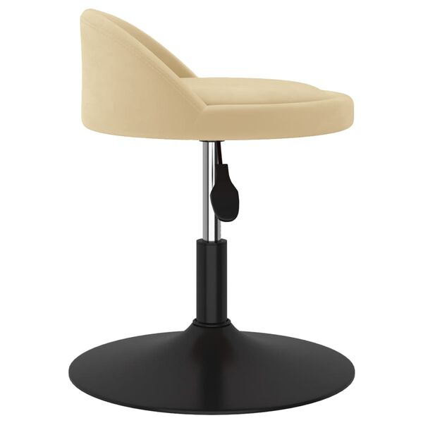 vidaXL Pasukamos valgomojo kėdės, 4vnt., kreminės spalvos, aksomas