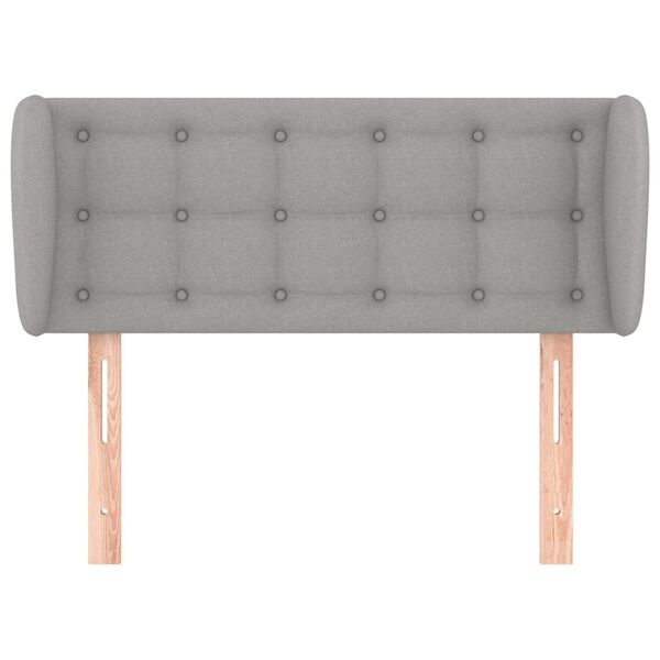 vidaXL Galvūgalis su auselėmis, &scaron;viesiai pilkos,93x23x78/88cm, audinys