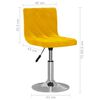 vidaXL Pasukamos valgomojo kėdės, 2vnt., garstyčių geltonos, aksomas