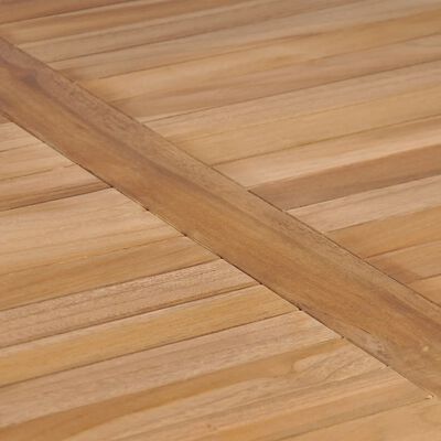 vidaXL Sodo stalas, 80x80x77cm, tikmedžio medienos masyvas