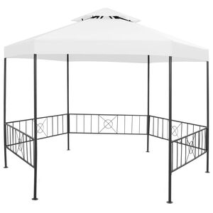 vidaXL Sodo pavėsinė, baltos spalvos, 323x275x265cm, 180g/m&sup2;