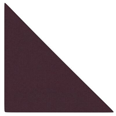 vidaXL Sienų plokštės, 12vnt., violetinės, 30x30cm, audinys, 0,54m²