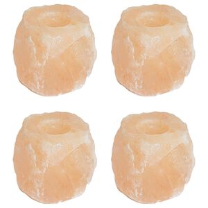 vidaXL Druskos akmens tealight laikikliai Rožinė Druskos akmuo