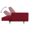 vidaXL Dvivietė sofa-lova su pakoja, raudonojo vyno spalvos, aksomas