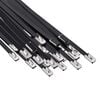 vidaXL Laido tvirtinimas 25 vnt. 4,6 x 700 mm Juoda