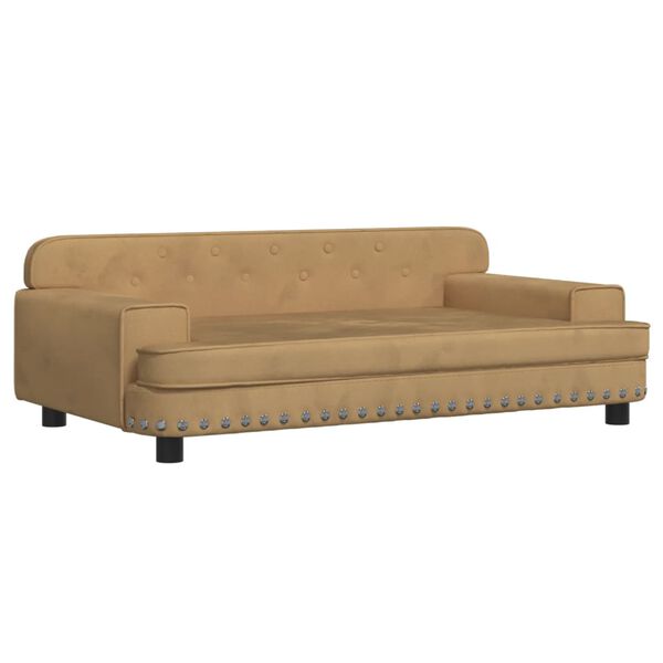 vidaXL Vaiki&scaron;ka sofa, rudos spalvos, 90x53x30cm, aksomas