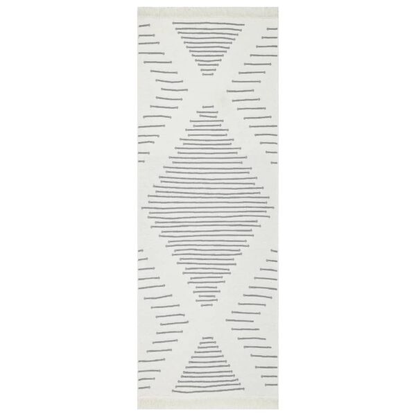 vidaXL Kilimėlis, tamsiai pilkos spalvos, 100x300cm, medvilnė