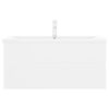 vidaXL Praustuvo spintelė su įmontuotu praustuvu, baltos spalvos, MDP