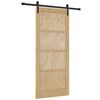 vidaXL Slankios durys Natūrali 86 x 198,5 cm Pu&scaron;ies medienos masyvas