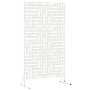 vidaXL Privatumo žaliuzės 100 x 50 x 180 cm Plienas Balta
