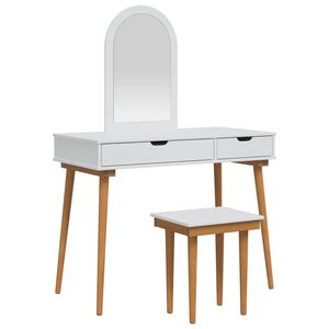 vidaXL Tualetės rinkinys FAUSKE 3 vnt. Balta 100 x 50 x 143 cm