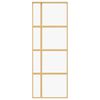 vidaXL Stumdomos durys, auksinės, 76x205cm, ESG stiklas ir aliuminis