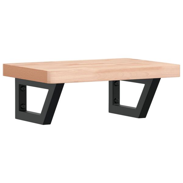 vidaXL Lentyna praustuvui, plienas ir bukmedžio medienos masyvas