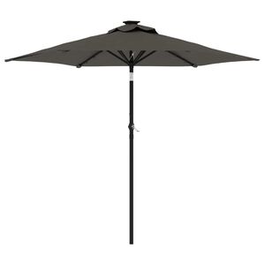 vidaXL Skėtis nuo saulės su plieniniu stulpu, antracito, 225x225x212cm