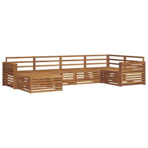 vidaXL Lauko sofos komplektas 6 pcs Natūrali