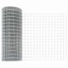 vidaXL Tvora su stulpais Sidabro 0,4 x 10 m Plienas