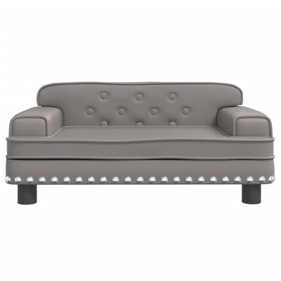 vidaXL Vaikiška sofa, pilkos spalvos, 70x45x30cm, dirbtinė oda
