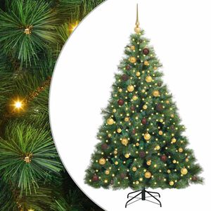vidaXL Dirbtinė Kalėdų eglutė su 300 LED Žalia 180 cm PE ir PVC
