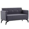 vidaXL Dvivietė sofa, audinio apmušalas, 115x60x67cm, tamsiai pilka