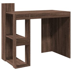vidaXL Biuro stalas, rudas ąžuolo, 103,5x56,5x94cm, apdirbta mediena