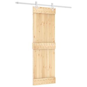 vidaXL Slankios durys Natūrali ir Balta 70 x 210 cm