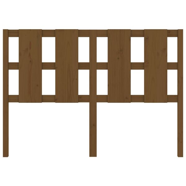 vidaXL Lovos galvūgalis, medaus rudas, 140,5x4x100cm, pušies masyvas