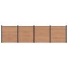 vidaXL Tvoros rinkinys 4 vnt. 699 x 186 cm WPC ir aliuminis Ruda