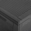 vidaXL Sodo daiktadėžė, juodos spalvos, PP ratanas, 270l