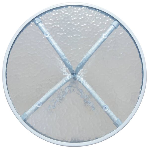 vidaXL Bistro stalas, pilkas, plienas, 50x71cm