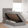 vidaXL Lova su daiktų laikymo vieta ir čiužiniu Taupe 100 x 200 cm