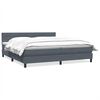 vidaXL Box Spring Lova su čiužiniu Tamsiai pilka 200x220 cm aksomas