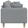 vidaXL Sofa su pagalve Šviesiai pilka 250 x 77 x 76 cm audinys