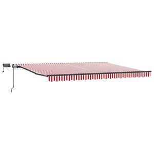 vidaXL I&scaron;traukiama markizė Raudona ir balta 400 &times; 350 cm