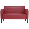 vidaXL Loveseat sofa, vyno raudona, 110cm, dirbtinė oda