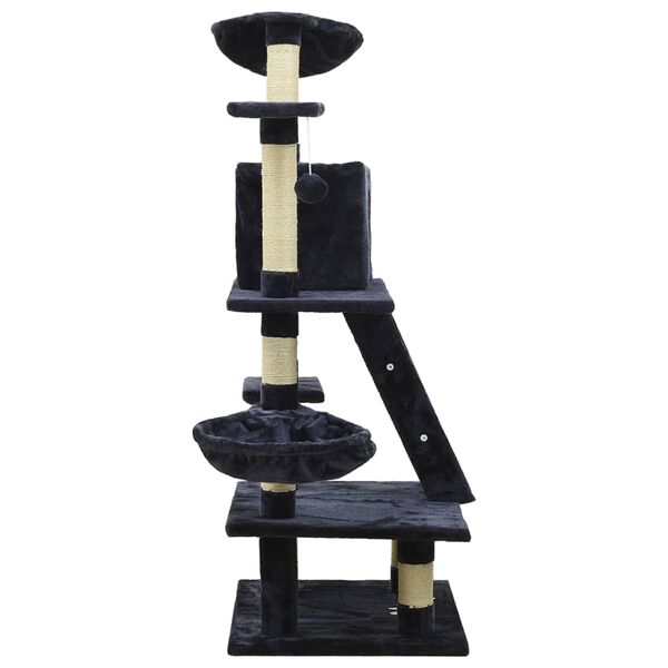 vidaXL Draskyklė katėms su stovais iš sizalio, mėlyna, 122cm