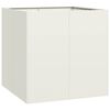 vidaXL Lovelis, baltos spalvos, 80x80x80cm, plienas