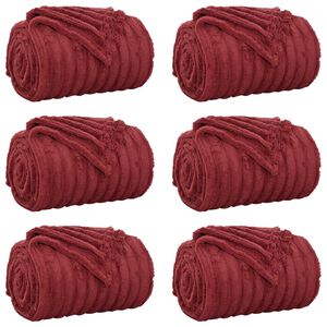 vidaXL Mesti antklodės 6 vnt. Bordo raudona 150 x 130 cm 2.85 kg