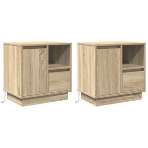 vidaXL &Scaron;alia lovos spintelė 2 pcs Sonoma ąžuolas 50 x 34,5 x 50 cm