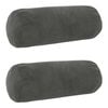 vidaXL Pagalvėlės užvalkalas 2 pcs HEERLEN Tamsiai pilka &Oslash; 15 x 40 cm