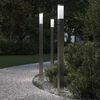 vidaXL &Scaron;viestuvai su jutikliu, 3 vnt., 110 cm, nerūdijantis plienas, IP44