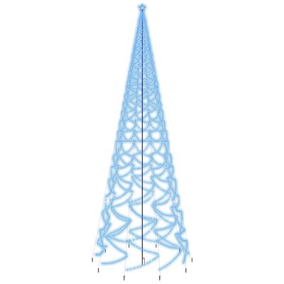 vidaXL Kalėdų eglutė su kuoliuku, mėlynos spalvos, 3000LED, 800cm