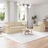 vidaXL Sofa 2 pcs Kreminė 198 x 78 x 80 cm audinys