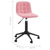 vidaXL Pasukamos valgomojo kėdės, 2vnt., rožinės spalvos, aksomas